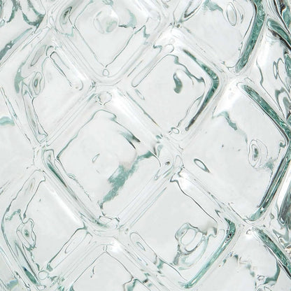 Glazen Ananasglas blauw - M