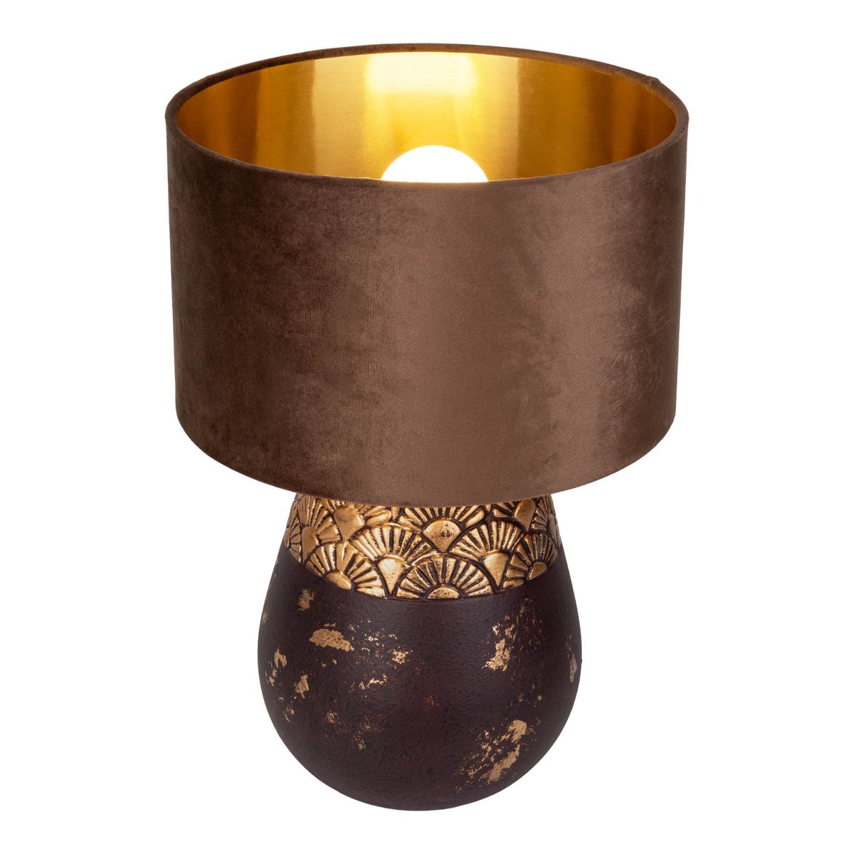 Keramische Tafellamp Bronco Beige/Grijs - 39 cm (E14)