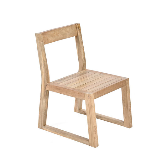 Teakhout eetkamerstoel Lineaire naturel