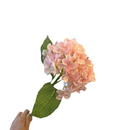 Zijden kunstbloem Hortensia wit - 47 cm