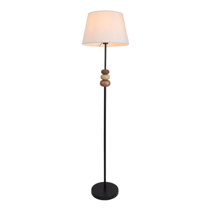 Vloerlamp Elina Zwart/Bruin/Wit - 155 cm (E27)