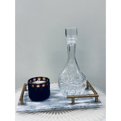 Marmeren dienblad Luxe goudkleurige - 35 cm