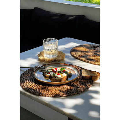 Rotan placemat natuurlijk bruin - 35 cm