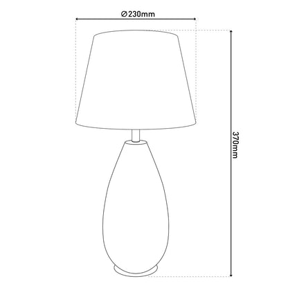 Keramische Tafellamp Simly Zilver - 37 cm (E14)