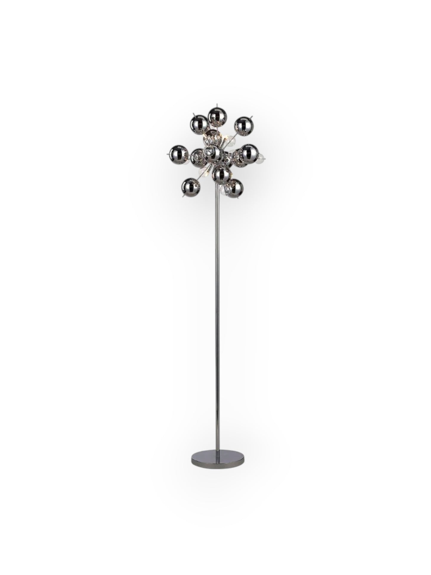 Design Vloerlamp "Supernova" – Chroom & Glas - OutHome