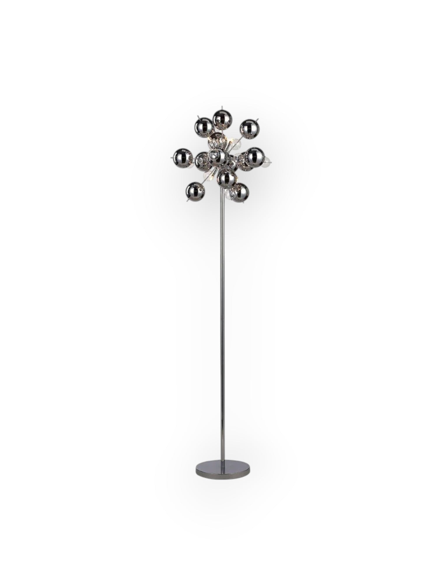 Design Vloerlamp "Supernova" – Chroom & Glas - OutHome
