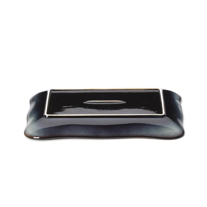 Rechthoekig bord Lotus ice grijs/bruin