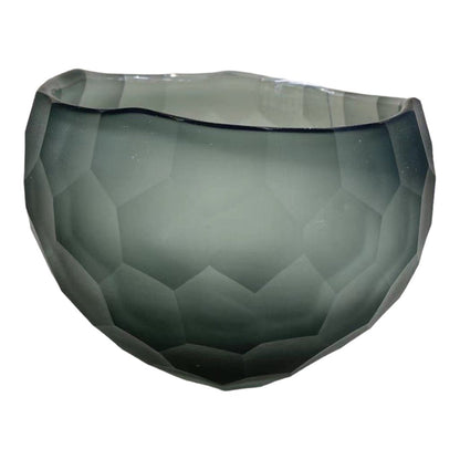 Glazen kom Luxe rookgrijs - 16 cm