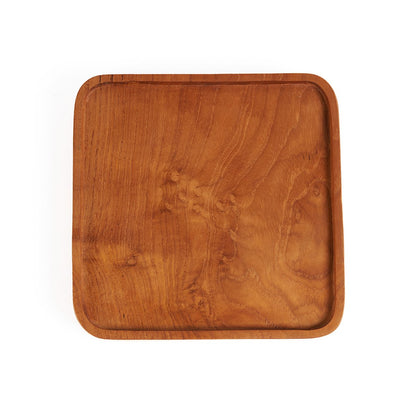 Teak vierkant bord naturel
