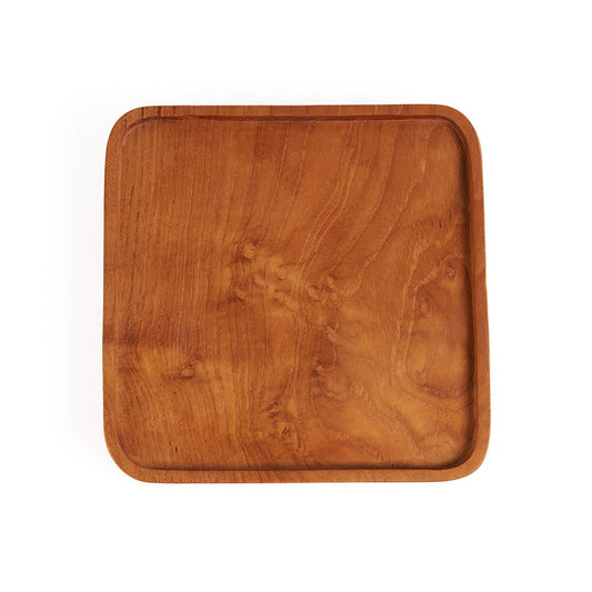 Teak vierkant bord naturel