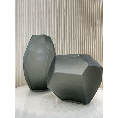 Glazen vaas Stone smoke rookgrijs Groot