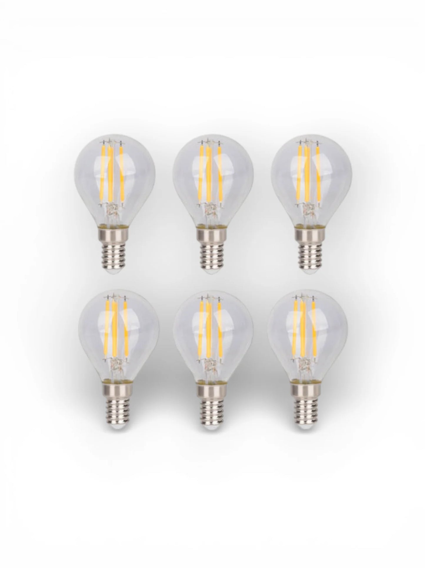 LED-filamentlampen (6-delig) - E14, 4W, Helder Glas