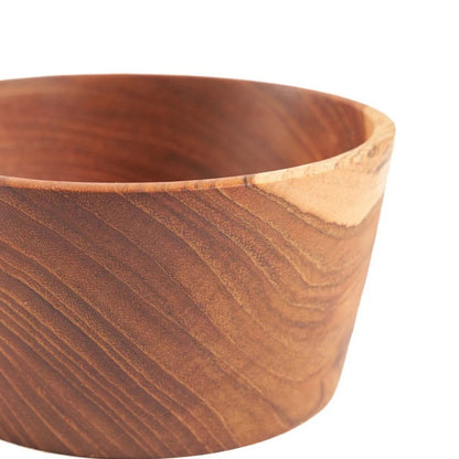 Teak schaal Popcorn naturel