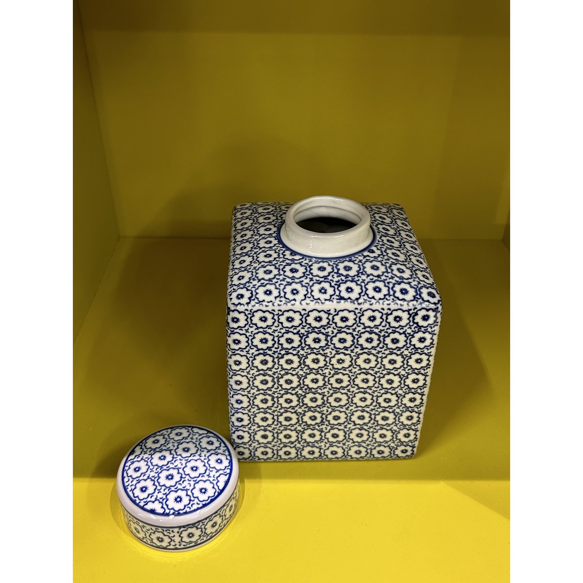 Porseleinen vaas Bloemen blauw-wit