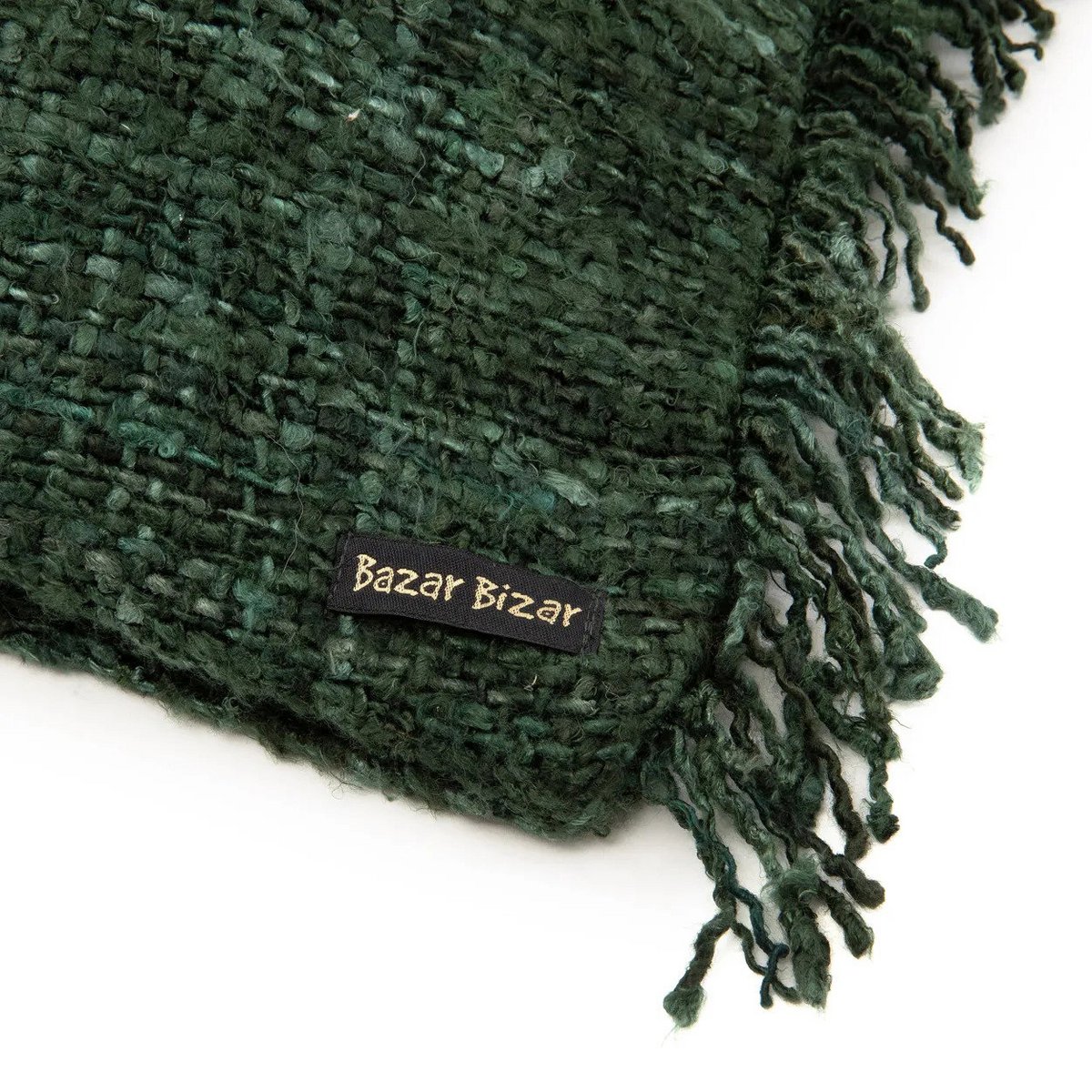 Katoenen kussenhoes Oh my gee bosgroen - 60 cm