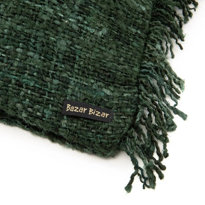 Katoenen kussenhoes Oh my gee bosgroen - 60 cm