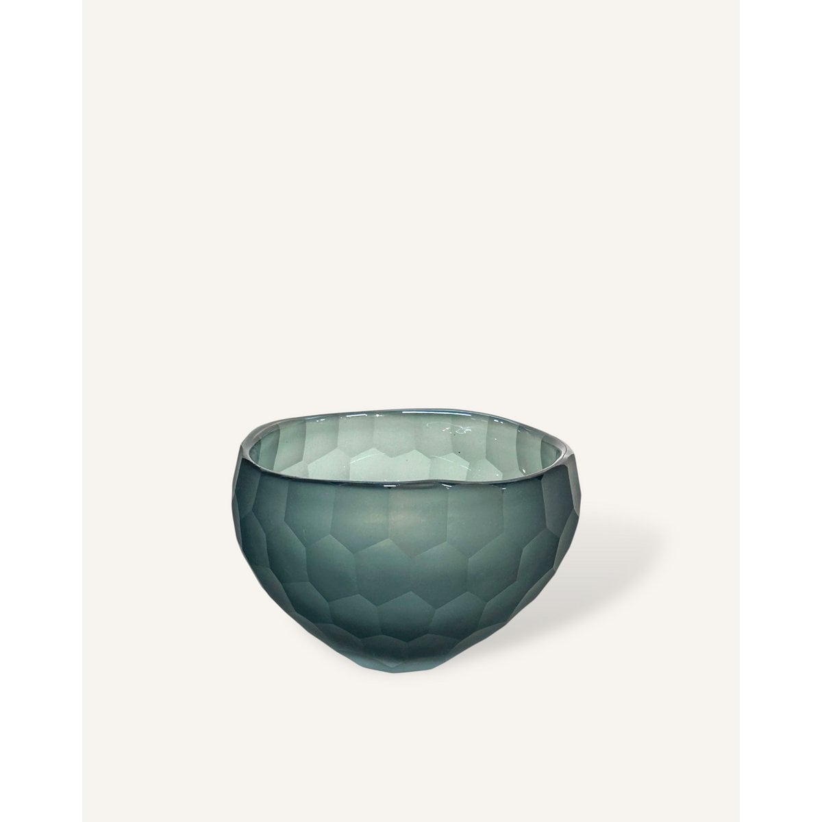 Glazen kom Luxe rookgrijs - 16 cm