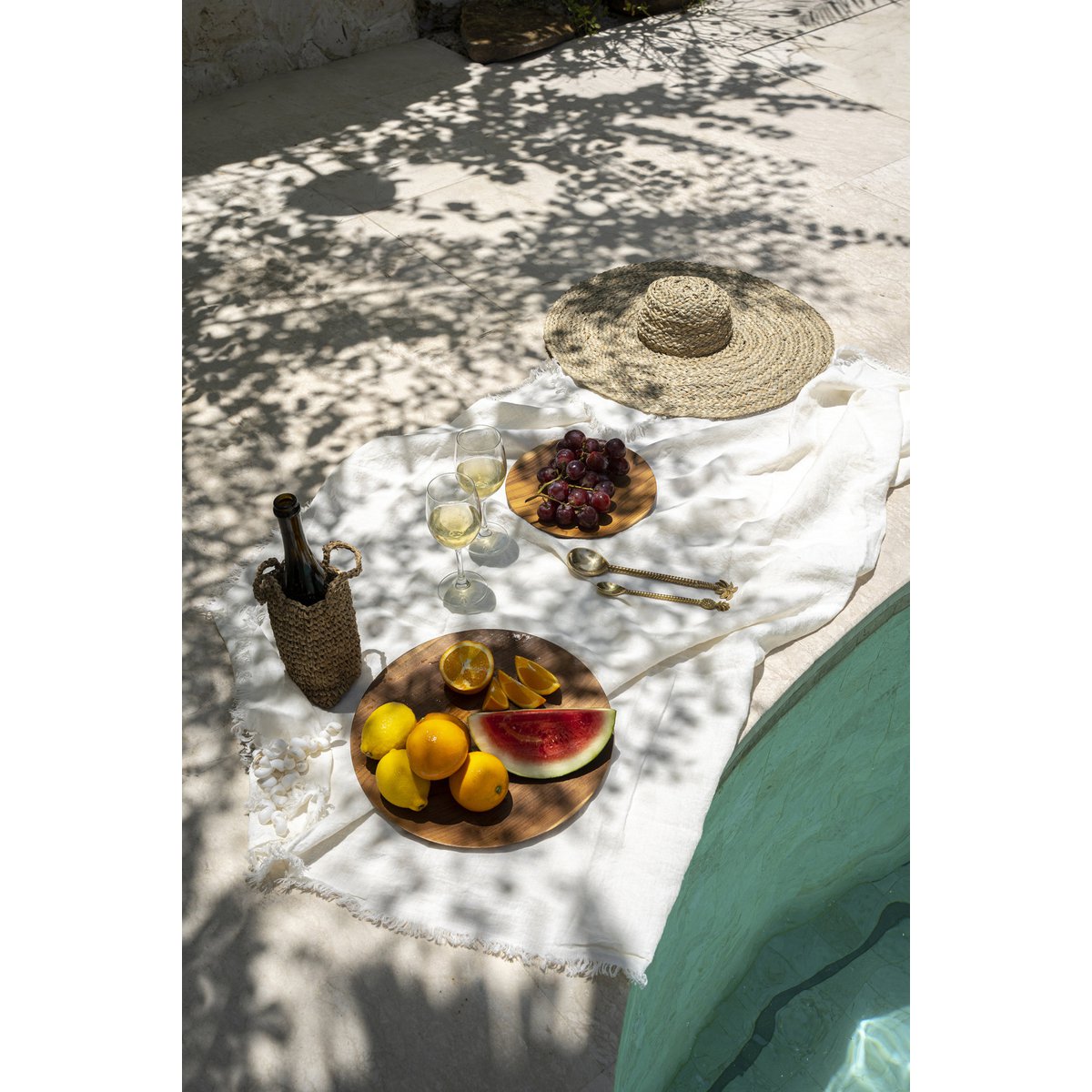 Linnen tafelkleed Elegant wit - 150x200 cm