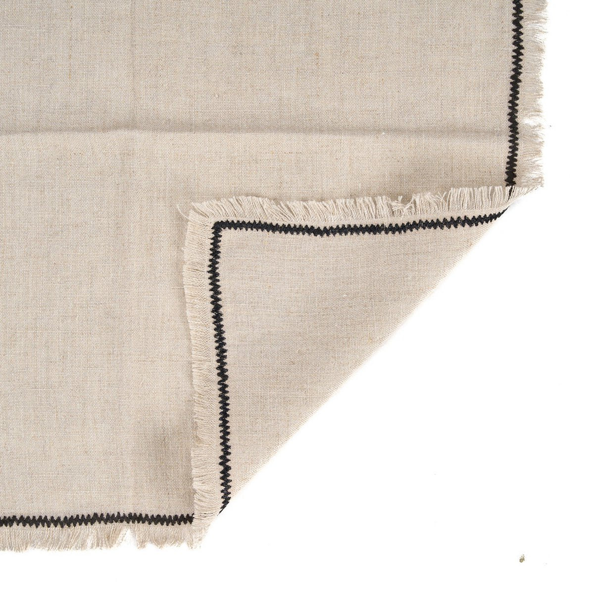 Linnen servet Toscaanse zwart - 45 cm