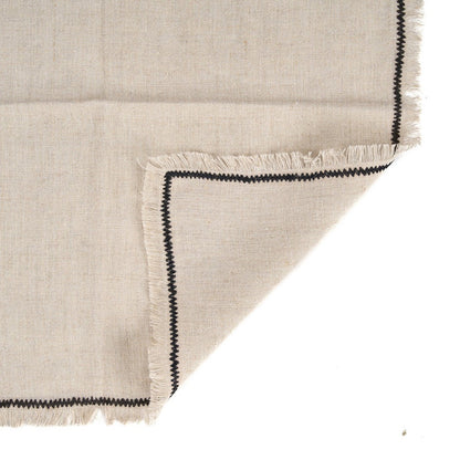 Linnen servet Toscaanse zwart - 45 cm