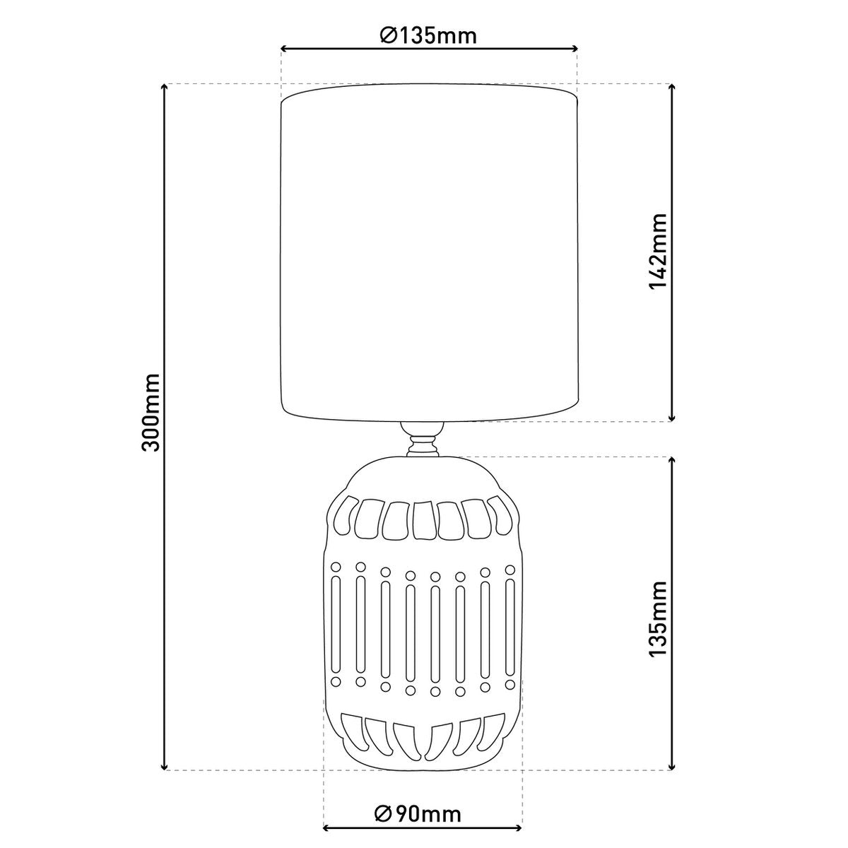 Keramische Tafellamp Erida Geel (E14) - OutHome