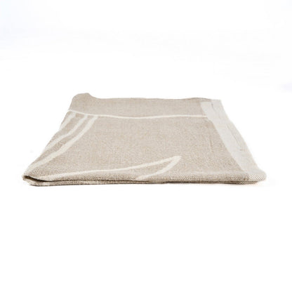 Linnen keukenhanddoek Palmboom natuurlijk wit - 50x70 cm