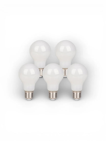 LED-lampenset Peervorm (5-delig) - E14, 8W, Opaalglas