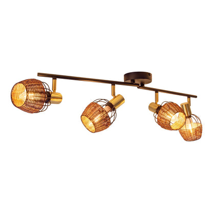 Plafondlamp Corbis 4-Lichts Zwart/Goud - 78 cm (E14)