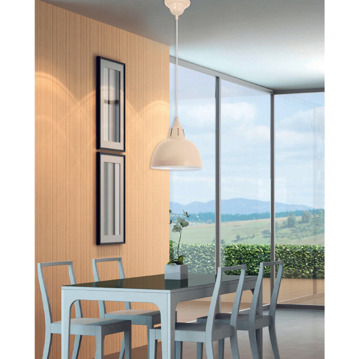 Hanglamp Desira Metaal Lichtbruin (E27)