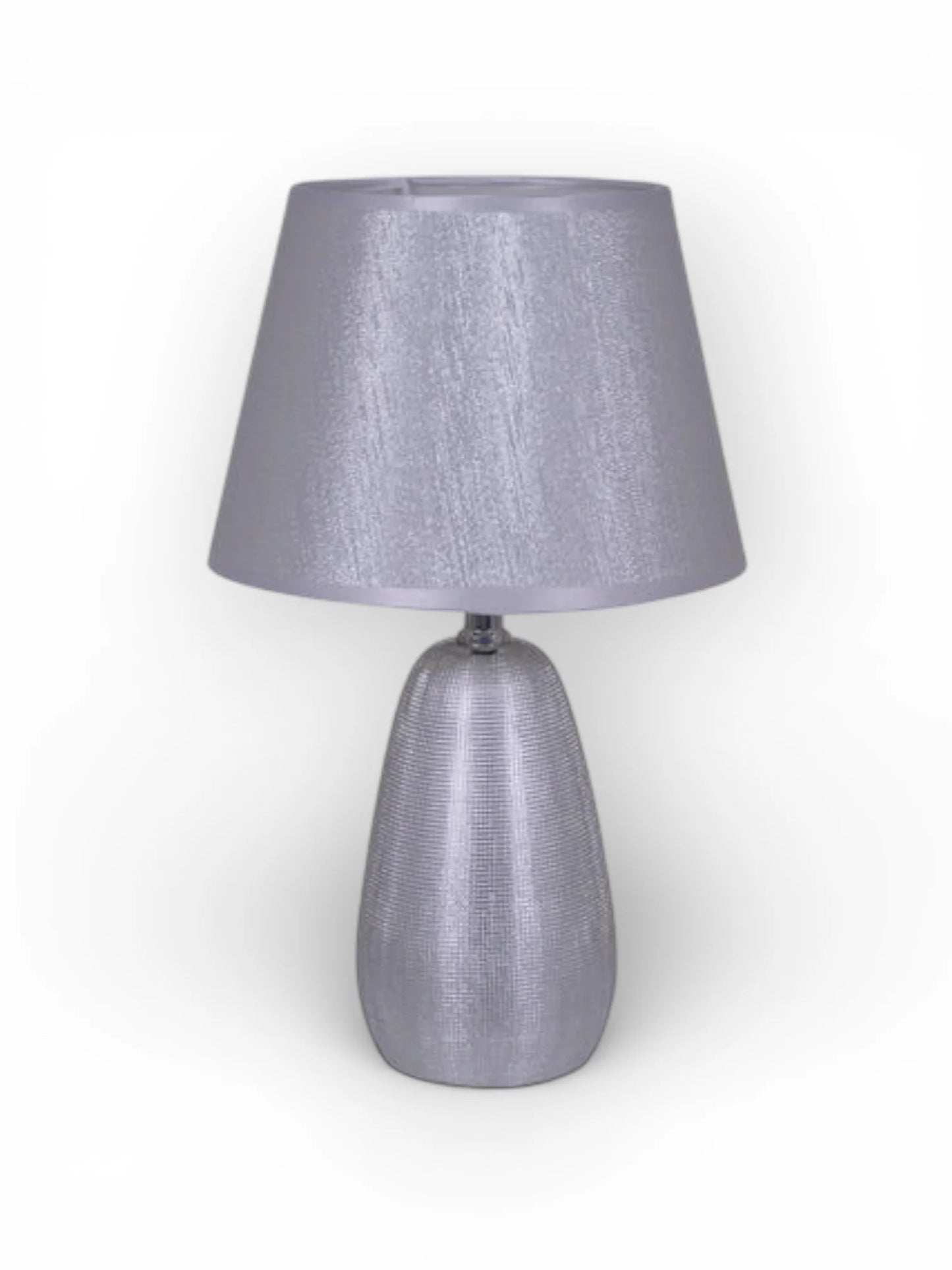 Keramische Tafellamp Simly Zilver - 37 cm (E14)