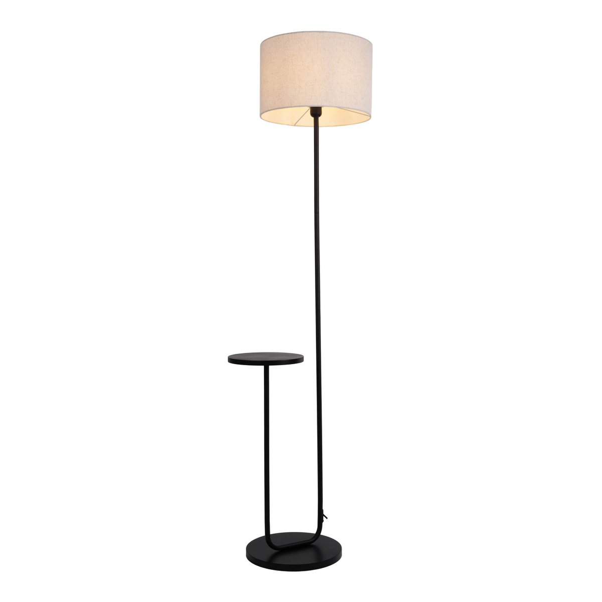 Vloerlamp Tordis met Tafel Zwart/Wit - 157 cm (E27)