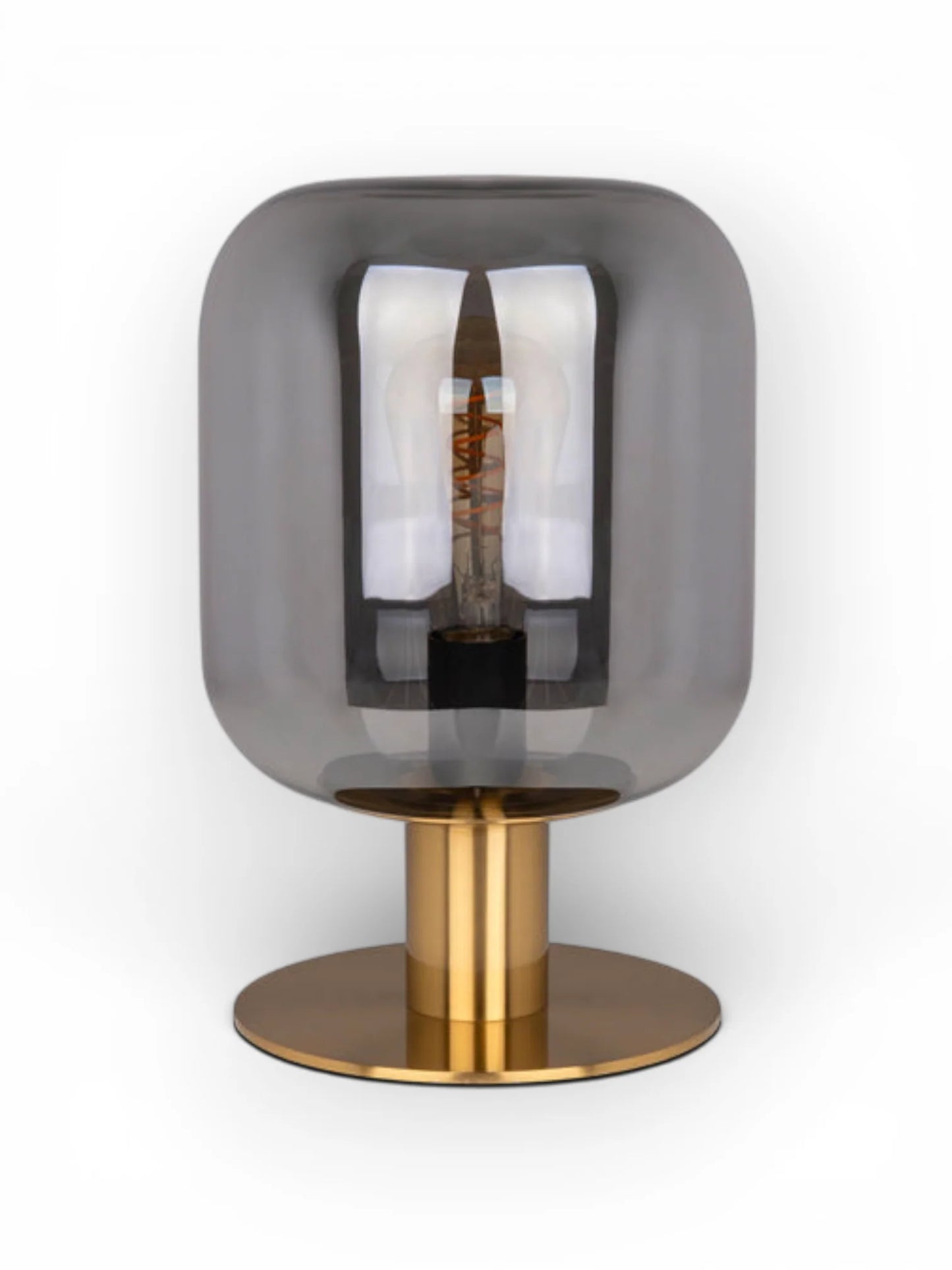 Glazen Tafellamp Alessio Goud/Rookglas - 30 cm (E14)