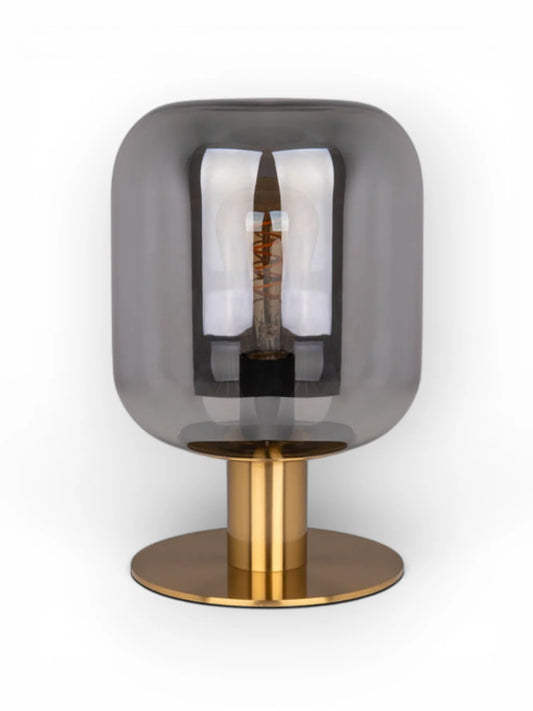 Glazen Tafellamp Alessio Goud/Rookglas - 30 cm (E14)