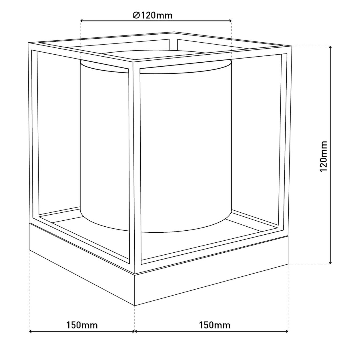 Tafellamp Beta Wit Metaal/Textiel - 15x17 cm (E14)