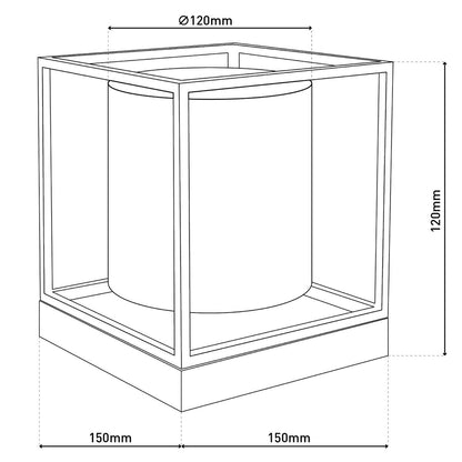 Tafellamp Beta Wit Metaal/Textiel - 15x17 cm (E14)