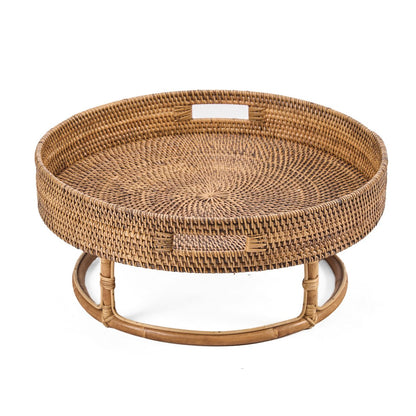 Rattan dienblad Rise natuurlijk bruin - 50 cm