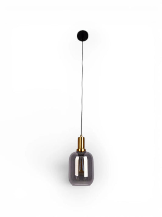 Hanglamp Fumo 1-Lichts Zwart - 150 cm (E14)