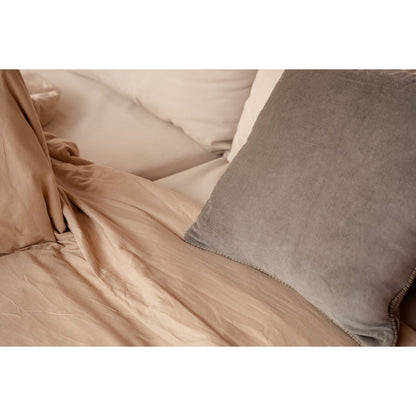 Fluweel kussenhoes The velvet crush grijs - 50x50