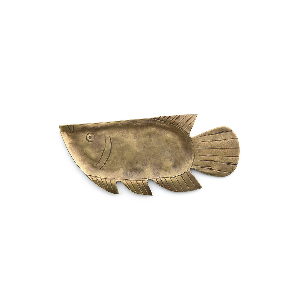 Messing dienblad Vangst van de lade goud