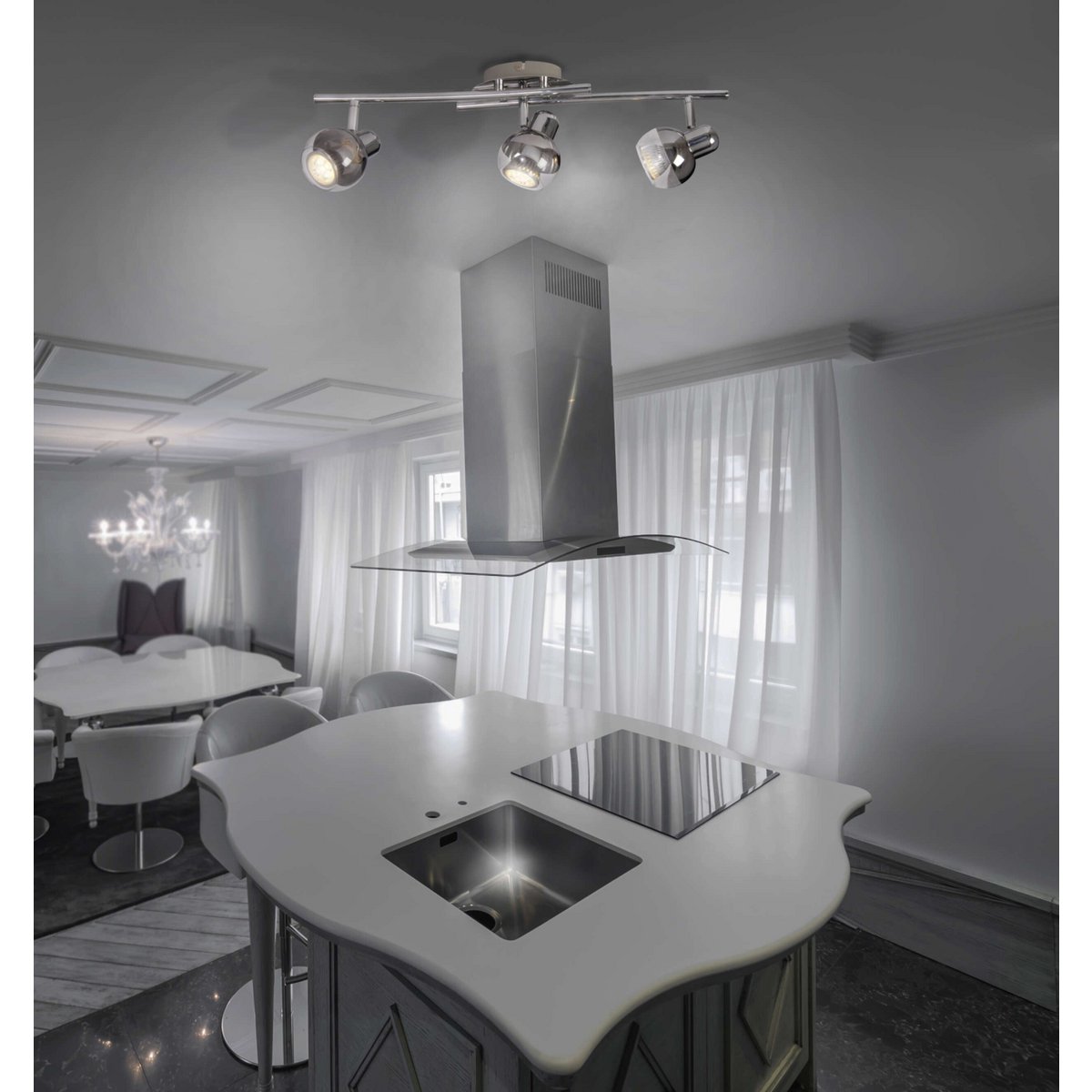 LED Wand-/Plafondlamp Boccia 3-Lichts