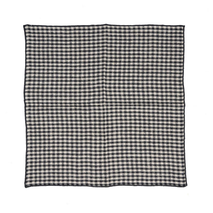 Linnen servet Picknick natuurlijk zwart - 45 cm