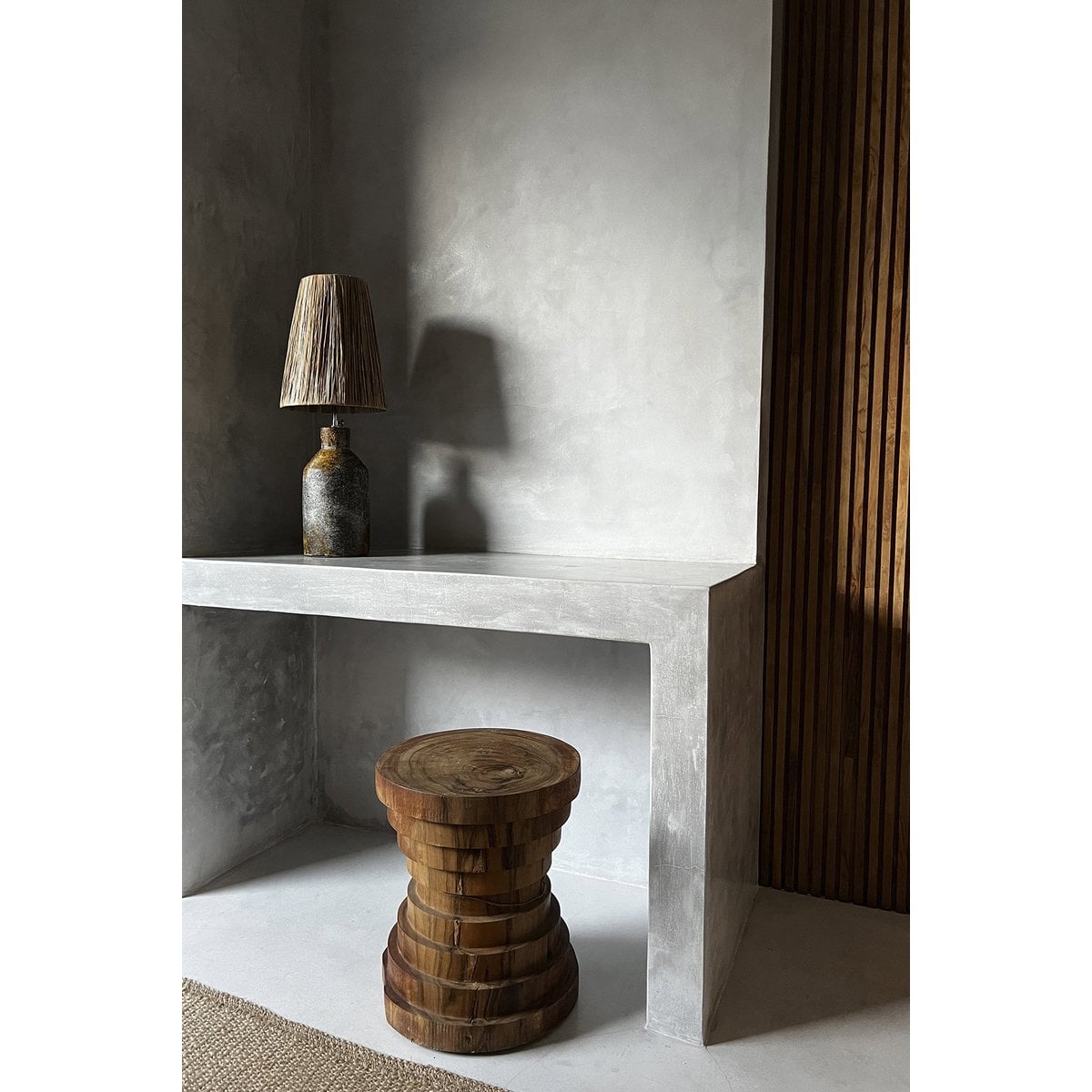 Natuurlijke houten kruk Mazu naturel