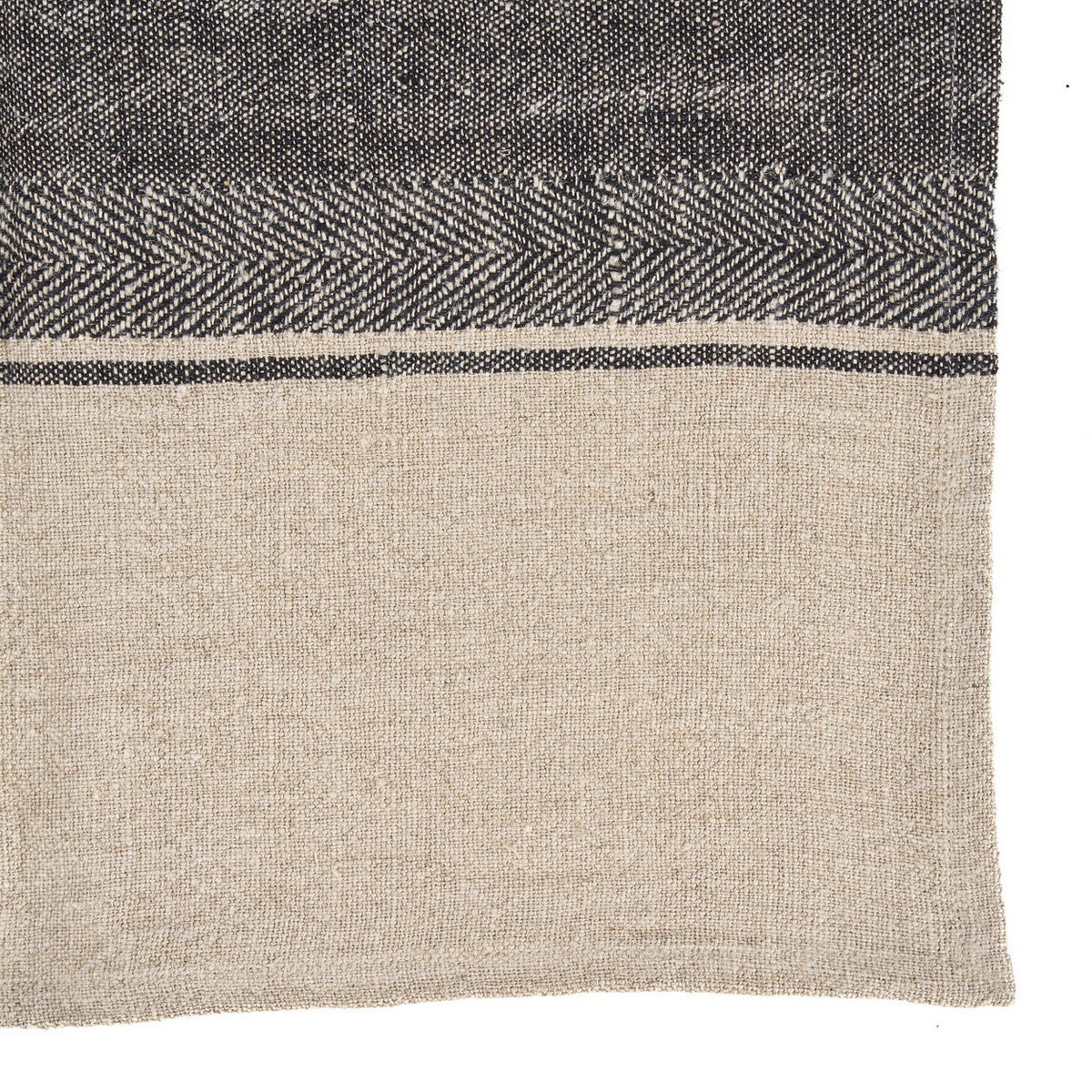 Linnen keukenhanddoek Moody zwart - 50 x 70 cm