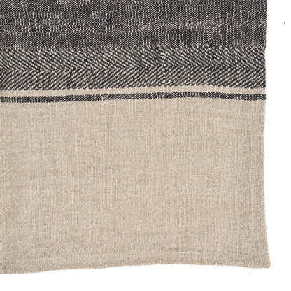 Linnen keukenhanddoek Moody zwart - 50 x 70 cm