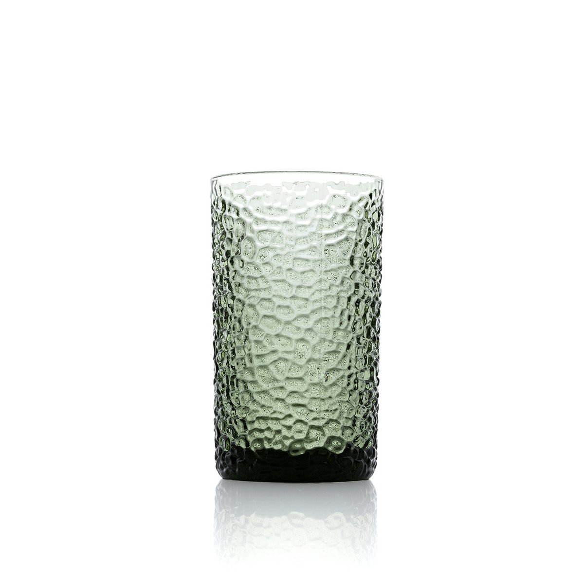 Glazen highball glas Pebble groen