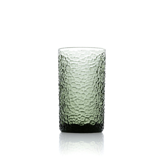 Glazen highball glas Pebble groen