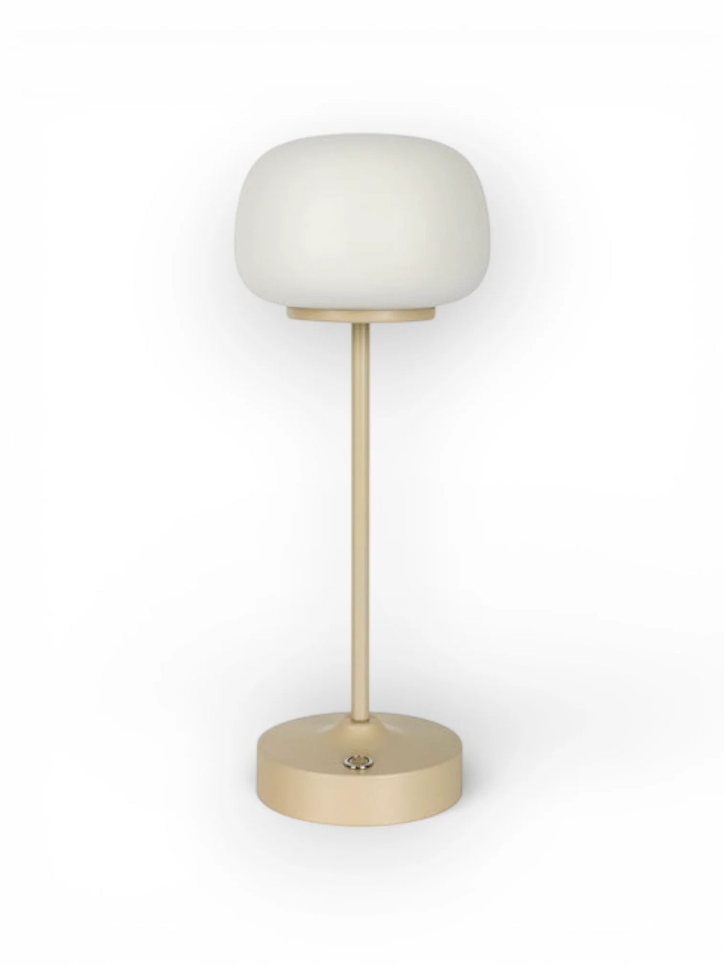 LED Acculamp Pina Beige/Wit Glas - 30 cm