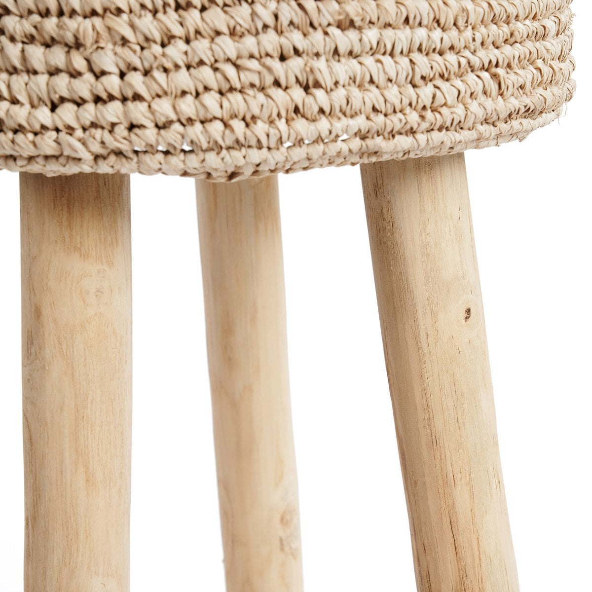 Raffia barkruk naturel