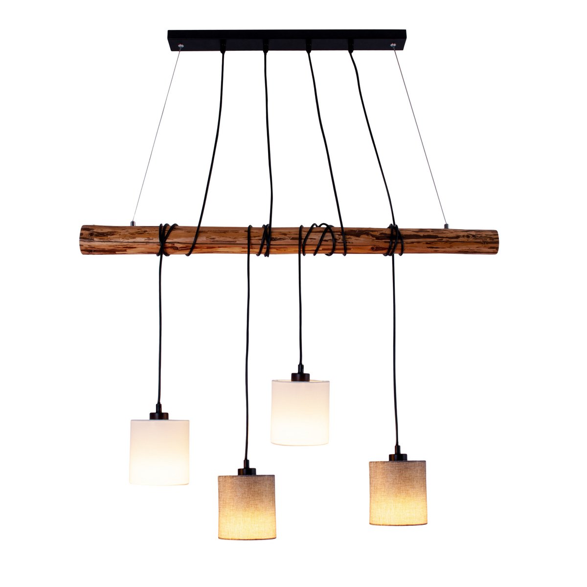 Hanglamp Malta 4-Lichts Grijs/Wit (E27)