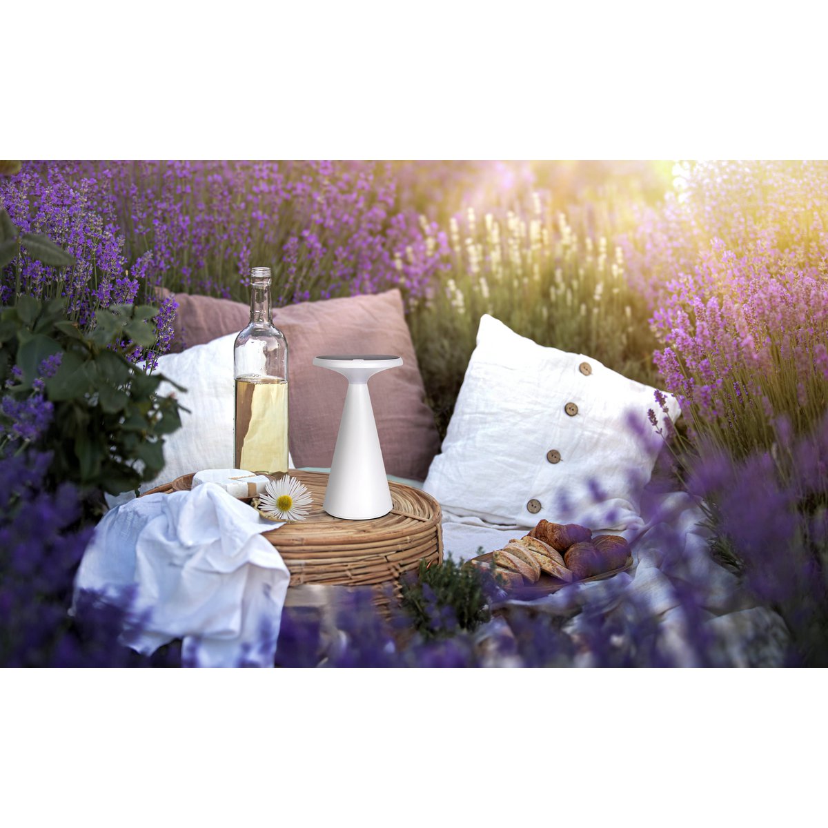 Solar Tafellamp Palu Wit - 20 cm (Binnen/Buiten)